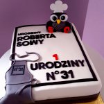 tort urodzinowy dla roberta sowy